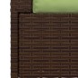 vidaXL Divano a 2 Posti con Cuscini in Polyrattan Marrone vidaXL Divano a 2 Posti con Cuscini in Polyrattan Marrone