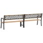 vidaXL Panca da Giardino Doppia 238 cm in Legno di Abete Cinese vidaXL Panca da Giardino Doppia 238 cm in Legno di Abete Cinese