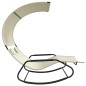 vidaXL Lettino Prendisole Doppio a Dondolo con Baldacchino Crema vidaXL Lettino Prendisole Doppio a Dondolo con Baldacchino Crema