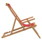 vidaXL Sdraio Pieghevole da Spiaggia in Legno Massello di Teak Rossa vidaXL Sdraio Pieghevole da Spiaggia in Legno Massello di Teak Rossa
