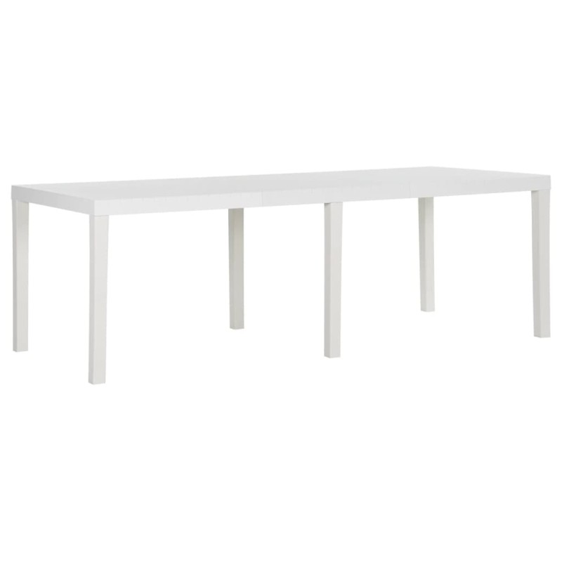 vidaXL Tavolo da Giardino 220x90x72 cm in PP Bianco vidaXL Tavolo da Giardino 220x90x72 cm in PP Bianco