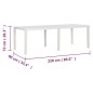 vidaXL Tavolo da Giardino 220x90x72 cm in PP Bianco vidaXL Tavolo da Giardino 220x90x72 cm in PP Bianco