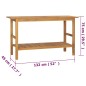 vidaXL Vanità da Bagno in Legno Massello di Teak 132x45x75 cm vidaXL Vanità da Bagno in Legno Massello di Teak 132x45x75 cm