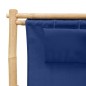 vidaXL Sedia a Sdraio in Bambù e Tela Blu Marino vidaXL Sedia a Sdraio in Bambù e Tela Blu Marino