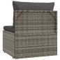 vidaXL Poltrona Centrale Giardino Cuscino Grigio 57x57x56cm Polyrattan vidaXL Poltrona Centrale Giardino Cuscino Grigio 57x57x56cm Polyrattan