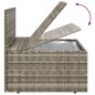 vidaXL Poltrona Centrale Giardino Cuscino Grigio 57x57x56cm Polyrattan vidaXL Poltrona Centrale Giardino Cuscino Grigio 57x57x56cm Polyrattan