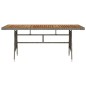 vidaXL Tavolo Giardino Grigio 160x70x72cm Polyrattan e Massello Acacia vidaXL Tavolo Giardino Grigio 160x70x72cm Polyrattan e Massello Acacia