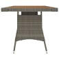 vidaXL Tavolo Giardino Grigio 160x70x72cm Polyrattan e Massello Acacia vidaXL Tavolo Giardino Grigio 160x70x72cm Polyrattan e Massello Acacia