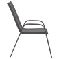 vidaXL Sedie da Giardino Impilabili 6 pz in Tessuto Textilene Grigio vidaXL Sedie da Giardino Impilabili 6 pz in Tessuto Textilene Grigio