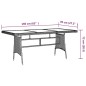 vidaXL Tavolo Giardino Nero 160x70x72cm Polyrattan e Massello d'Acacia