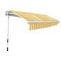 Tenda da Sole Pieghevole Manuale 300 cm Gialla/Bianca Tenda da Sole Pieghevole Manuale 300 cm Gialla/Bianca
