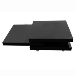 vidaXL Tavolino da Salotto a 3 Livelli Nero Lucido