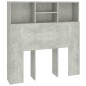 Testiera con Contenitore Grigio Cemento 100x19x103,5 cm Testiera con Contenitore Grigio Cemento 100x19x103,5 cm