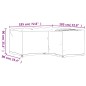 vidaXL Copertura Mobili da Giardino a L 12 Occhielli 185x185x90 cm