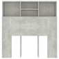 Testiera con Contenitore Grigio Cemento 100x19x103,5 cm Testiera con Contenitore Grigio Cemento 100x19x103,5 cm