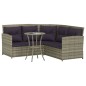 vidaXL Set Divano a L con Cuscini 2 pz Grigio in Polyrattan vidaXL Set Divano a L con Cuscini 2 pz Grigio in Polyrattan
