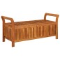 vidaXL Panca Portaoggetti Giardino Cuscino 126cm Legno Massello Acacia vidaXL Panca Portaoggetti Giardino Cuscino 126cm Legno Massello Acacia