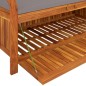 vidaXL Panca Portaoggetti Giardino Cuscino 126cm Legno Massello Acacia vidaXL Panca Portaoggetti Giardino Cuscino 126cm Legno Massello Acacia