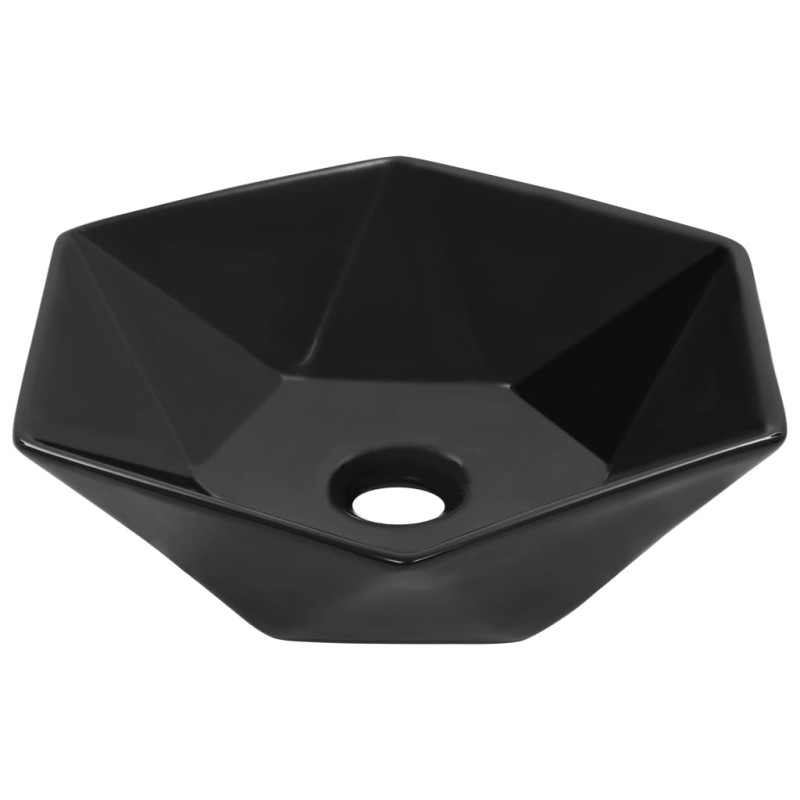 vidaXL Lavandino 41x36,5x12 cm in Ceramica Nero vidaXL Lavandino 41x36,5x12 cm in Ceramica Nero
