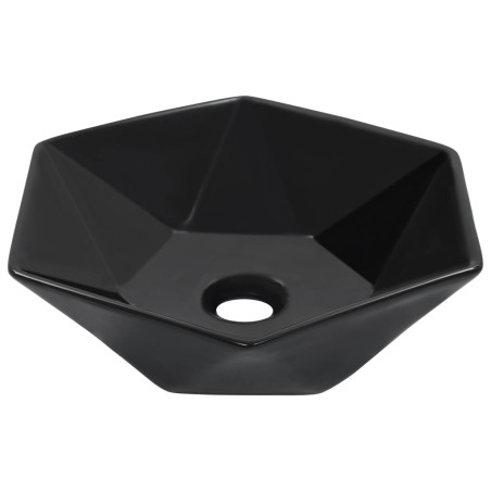 vidaXL Lavandino 41x36,5x12 cm in Ceramica Nero