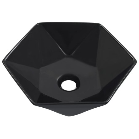 vidaXL Lavandino 41x36,5x12 cm in Ceramica Nero