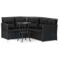 vidaXL Set Divano a L con Cuscini 2 pz Nero in Polyrattan vidaXL Set Divano a L con Cuscini 2 pz Nero in Polyrattan