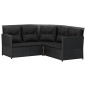 vidaXL Set Divano a L con Cuscini 2 pz Nero in Polyrattan vidaXL Set Divano a L con Cuscini 2 pz Nero in Polyrattan