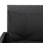 vidaXL Set Divano a L con Cuscini 2 pz Nero in Polyrattan vidaXL Set Divano a L con Cuscini 2 pz Nero in Polyrattan