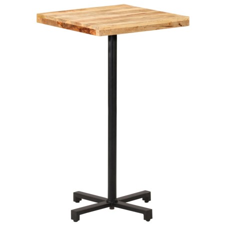 vidaXL Tavolino da Bar Quadrato 60x60x110 cm Legno di Mango Grezzo