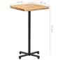 vidaXL Tavolino da Bar Quadrato 60x60x110 cm Legno di Mango Grezzo vidaXL Tavolino da Bar Quadrato 60x60x110 cm Legno di Mango Grezzo