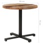 vidaXL Tavolo da Bistrot Rotondo Ø80x75 cm in Massello di Recupero vidaXL Tavolo da Bistrot Rotondo Ø80x75 cm in Massello di Recupero