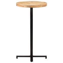 vidaXL Tavolino da Bar Rotondo Ø60x110 cm in Legno di Mango Grezzo