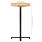 vidaXL Tavolino da Bar Rotondo Ø60x110 cm in Legno di Mango Grezzo