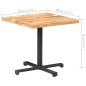 vidaXL Tavolino da Bistrot Quadrato 80x80x75 cm Legno di Mango Grezzo vidaXL Tavolino da Bistrot Quadrato 80x80x75 cm Legno di Mango Grezzo