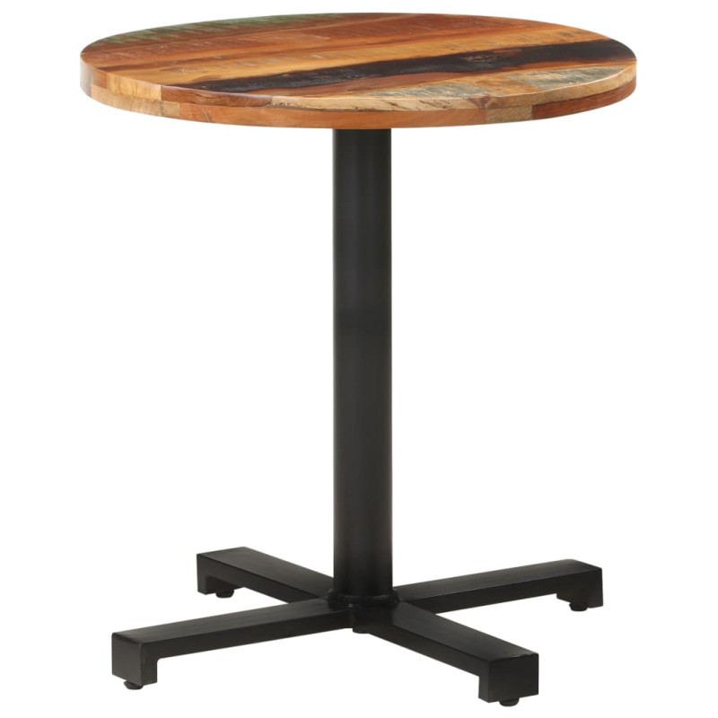 vidaXL Tavolo da Bistrot Rotondo Ø70x75 cm Legno Massello di Recupero vidaXL Tavolo da Bistrot Rotondo Ø70x75 cm Legno Massello di Recupero