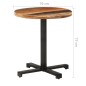 vidaXL Tavolo da Bistrot Rotondo Ø70x75 cm Legno Massello di Recupero vidaXL Tavolo da Bistrot Rotondo Ø70x75 cm Legno Massello di Recupero