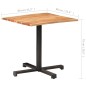 vidaXL Tavolino da Bistrot Bordi Spigoli Vivi 80x80x75 cm Legno Acacia vidaXL Tavolino da Bistrot Bordi Spigoli Vivi 80x80x75 cm Legno Acacia