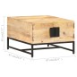vidaXL Tavolino da Salotto 67x67x45 cm in Legno Massello di Mango vidaXL Tavolino da Salotto 67x67x45 cm in Legno Massello di Mango