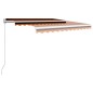 Tenda da Sole Retrattile Manuale 300x250 cm Arancione e Marrone Tenda da Sole Retrattile Manuale 300x250 cm Arancione e Marrone