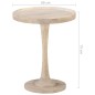 vidaXL Tavolino di Servizio Ø60x75 cm in Legno Massello di Mango vidaXL Tavolino di Servizio Ø60x75 cm in Legno Massello di Mango