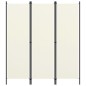 vidaXL Paravento a 3 Pannelli Bianco Crema 150x180 cm