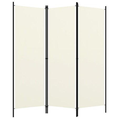vidaXL Paravento a 3 Pannelli Bianco Crema 150x180 cm