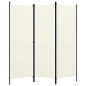 vidaXL Paravento a 3 Pannelli Bianco Crema 150x180 cm