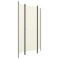 vidaXL Paravento a 3 Pannelli Bianco Crema 150x180 cm