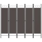 vidaXL Paravento a 5 Pannelli Antracite 200x180 cm vidaXL Paravento a 5 Pannelli Antracite 200x180 cm