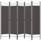 vidaXL Paravento a 5 Pannelli Antracite 200x180 cm vidaXL Paravento a 5 Pannelli Antracite 200x180 cm