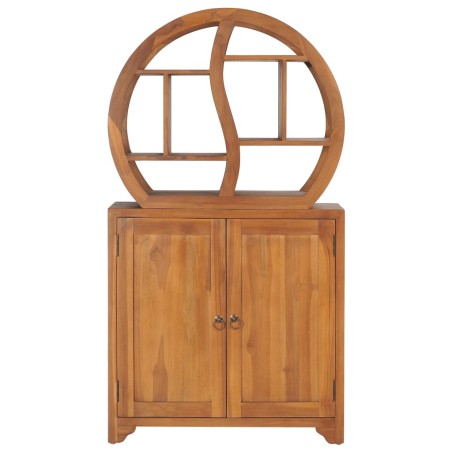 vidaXL Armadietto con Mensola Yin Yang 70x30x130 cm in Legno di Teak