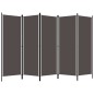 vidaXL Paravento a 5 Pannelli Antracite 250x180 cm vidaXL Paravento a 5 Pannelli Antracite 250x180 cm