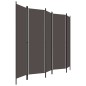 vidaXL Paravento a 5 Pannelli Antracite 250x180 cm vidaXL Paravento a 5 Pannelli Antracite 250x180 cm