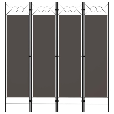 vidaXL Paravento a 4 Pannelli Antracite 160x180 cm